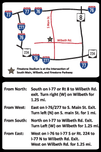Directions to Firestone Stadium